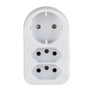 Eurolux 3 Way Adaptor 1xSCH 2x16A ZA