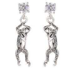 Equilibrium Wild at Heart Orangutan Silver Plated Stud Earrings