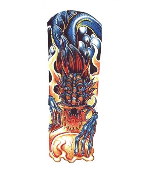 Tattoo - Waterproof High Quality Skin Safe - Blue/Red Big Dragon