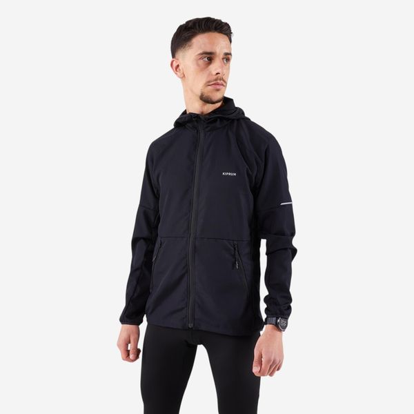 Kiprun Men's Kiprun Run 100 Windproof Running &amp; Trail Running Jacket - Black