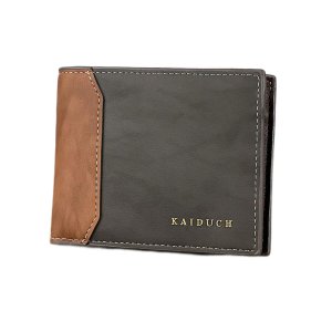 Kaiduch - Men's Leather Wallet - Stylish 2-Tone Bi-Fold Design