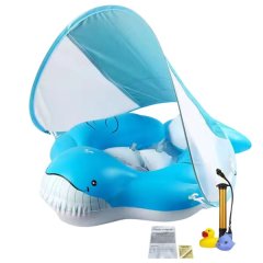 Koki - Inflatable Baby Swim Float with SPF50 Sun Canopy - 6 to 36 months