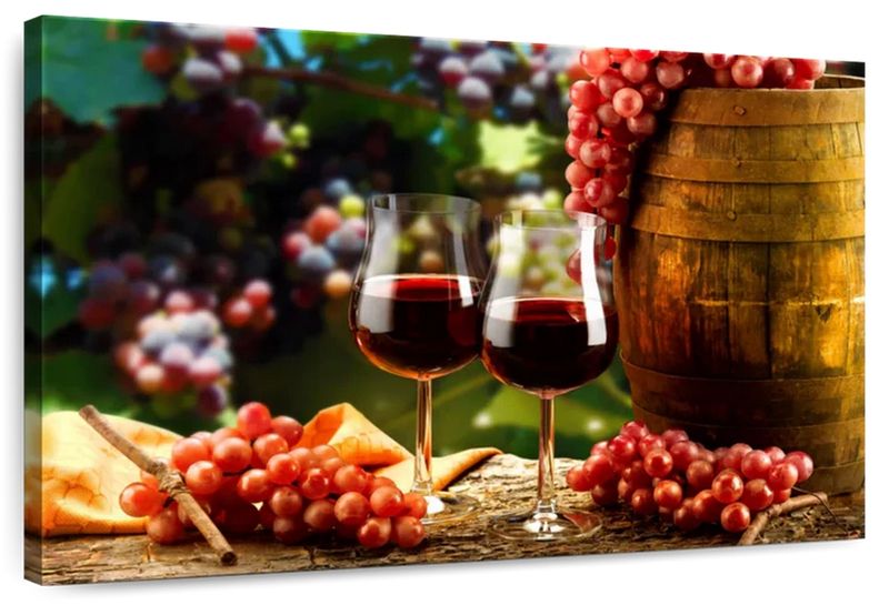 Canvas Art - Red Wine Pairings Canvas Wall Art Living Bedroom Decor