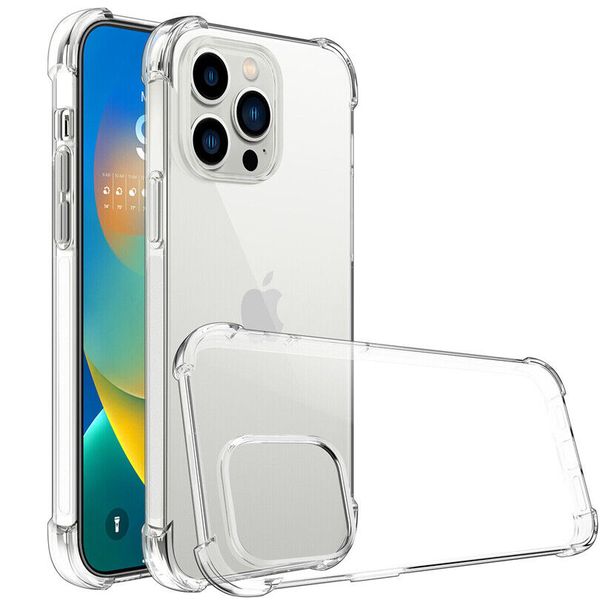 World Choice Shockproof Clear Pouch TPU Gel Case for iPhone 13 Pro