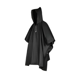 Lightweight WIndproof EVA Rain Poncho - Black