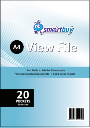 A4 View File - 20 Pockets