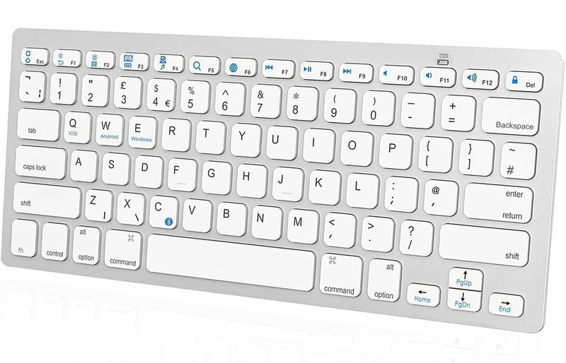 Bluetooth Keyboard, Wireless Tablet Keyboards Compatible with iOS, Windows
