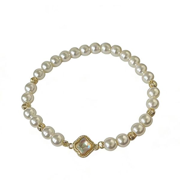 French Gentle Pearl &amp; MOP Bracelet | Minimalist High-End Wrist Accessory