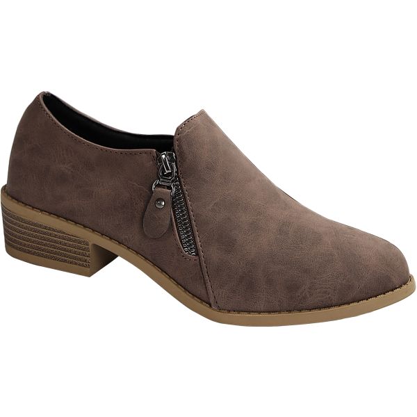 Women Ankle Boots with Low Block Heel Women Pull-On Shoes Chelsea Workplace
