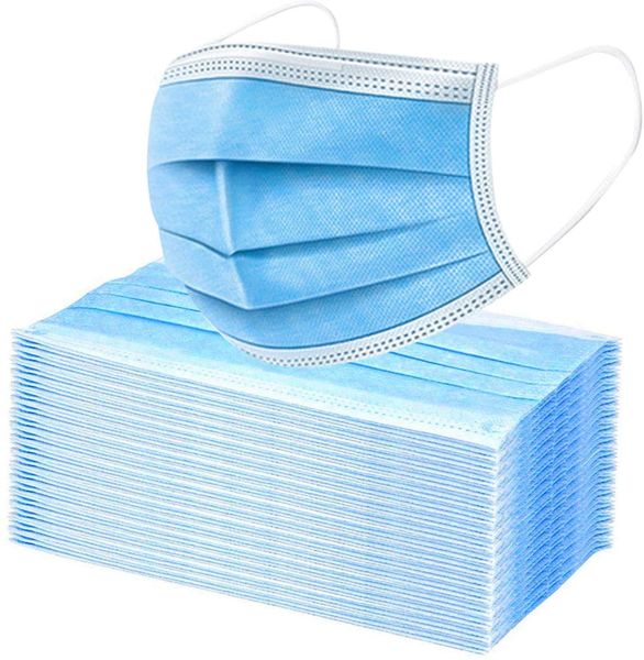 Face Mask - 3-Ply Disposable Masks - Blue Pack of 50