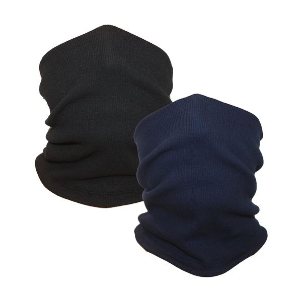 Neck Warmer Face Neck Gaiter - Pack of 2 - Black &amp; Navy