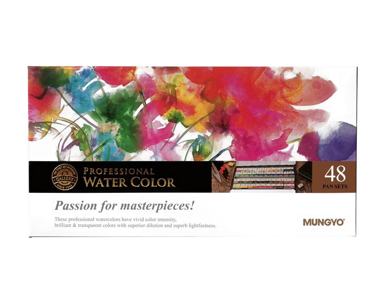 Mungyo Professional Watercolour Half Pan Set of 48