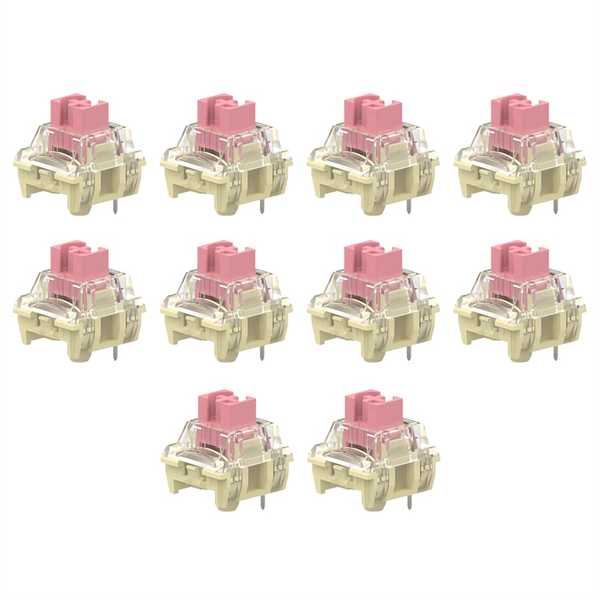 10 Pcs Pink Keyboard Axis V2 Silver Plated Mechanical Keyboard Axis