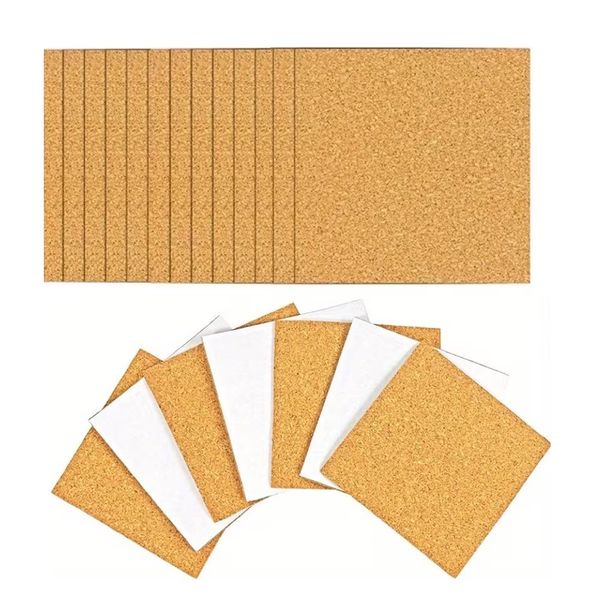 Craft Multipurpose Self-adhesive Cork Board Coaster Square (10cm)20pc