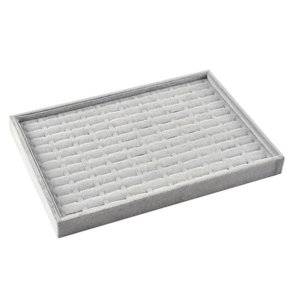 Ice Velvet Jewelry Display Showcase Organizer for 100 Ring