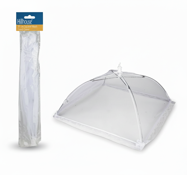 Hillhouse 31 cm Square Mesh Food Cover - Foldable Insect Protector