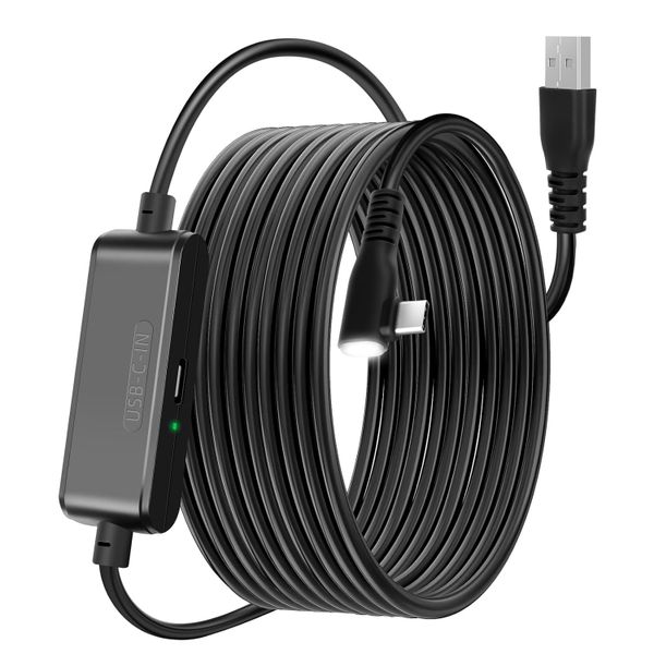 VR Charging Link Compatible with Quest3/2 USB3.2 Gen1 Type-C Charger Cord