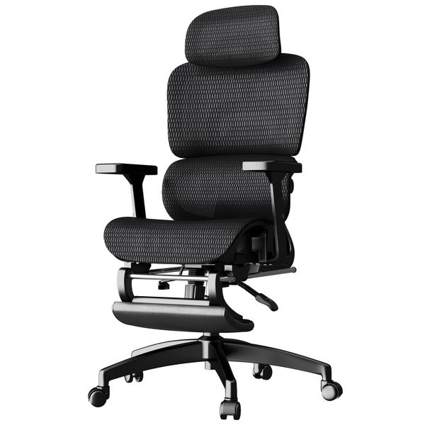 Ergonomic Office Chair with 135 Recline &amp; Hugging Lumbar Support