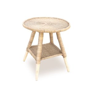 Round Top Side Table Space Saving End Table