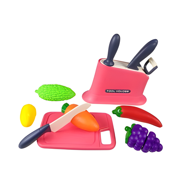 Kitchen Helper Knife &amp; Cutting Vegetable Pretend Play Toy Set