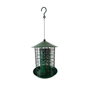 Small Bird Feed Hanging Seed Feeder for Garden Yard - Green