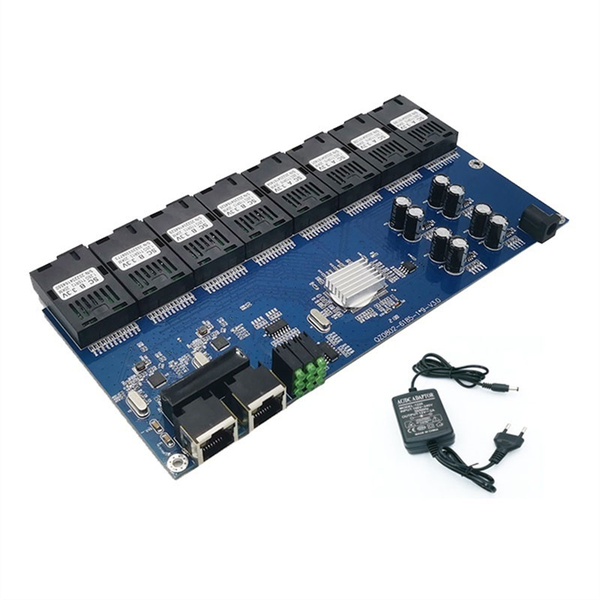 Gigabit Fiber Optical Switch 8 Sc 2 1000M Rj45 A Eu Plug