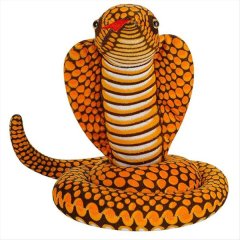 Stuffed Python Cobra Doll Prank Prop Party Decoration Gift Yellow