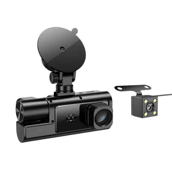 Triple Camera Dash Cam &amp; 140 Ultra-Wide Lens &amp; 24-Hour Parking Monitor AN