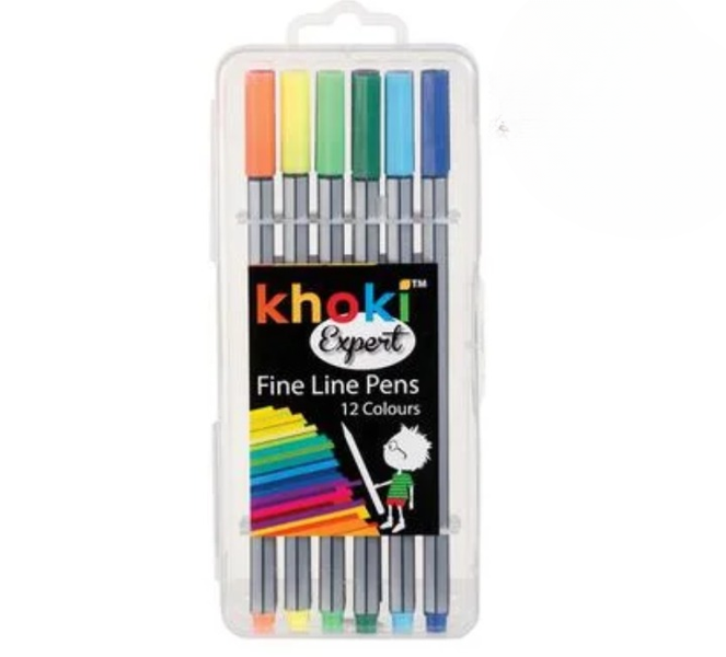 Deluxe 12-Piece Fineliner Pen Set - Ideal for Sketching, Lettering &amp; Crafts