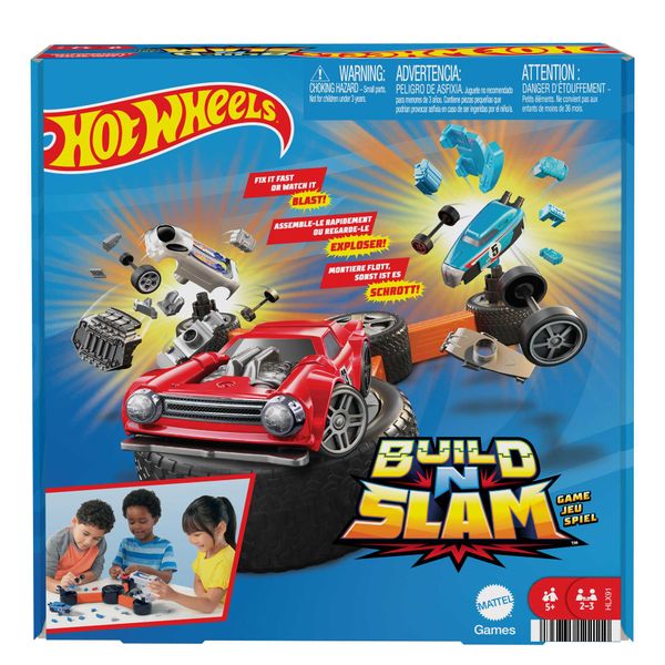Hot Wheels Build ‘N Slam Kids Games, Car Game For Family Game Night