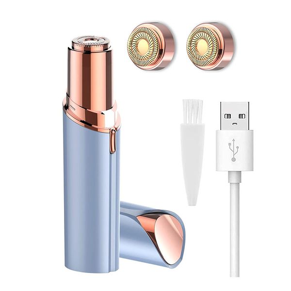 USB Rechargeable Facial Hair Removal For Women, Eyebrow Face Razor Trimmer