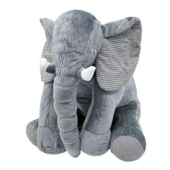 Belecoo Baby Elephant Pillow - Dark Grey (Size: Large)