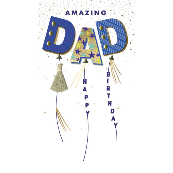 Greeting Card - Dad Birthday - with Tassels