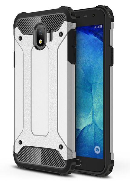 Shockproof Armor Case for Samsung Galaxy J4 - Silver