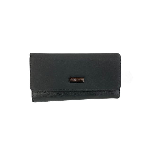 Velvet Texture Ladies Tri Fold Wallet With Inner Zip Section - Q004