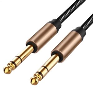 6.5mm Jack Audio Cable Braided for Guitar Mixer Amplifier 1.8M