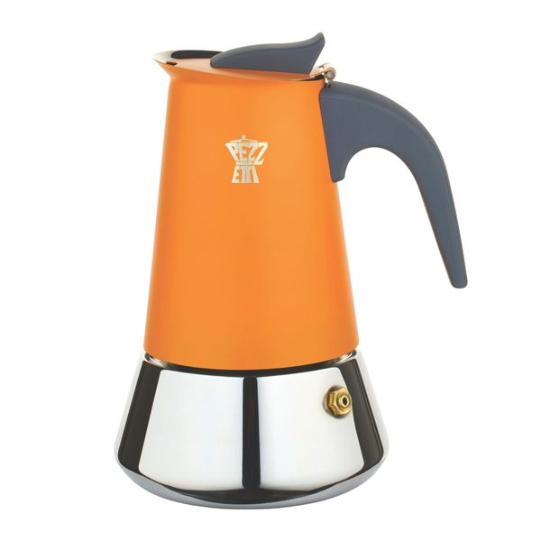 Pezzetti Steel Express 2 Cup Stove Top Coffee Maker - Peach