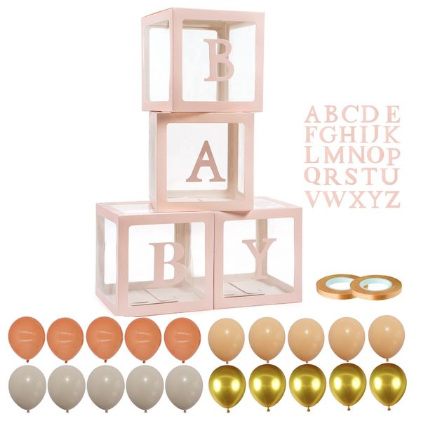 Baby Boxes for Party Decoration with 20 Pieces Balloons