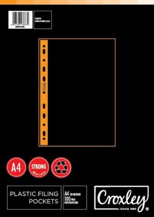 Croxley A4 Filing Pocket 50micron (Pack of 100)
