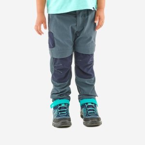 Quechua Kids' Convertible Hiking Trousers, 2-6 Years, MH500 - Grey &amp; Blue
