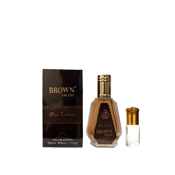 Fragrance World - Brown Orchid Oud Edition - 50ml + Perfume Oil