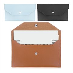 3Pcs Cash Envelopes Waterproof Money Envelopes Brown&amp;Black&amp;Blue