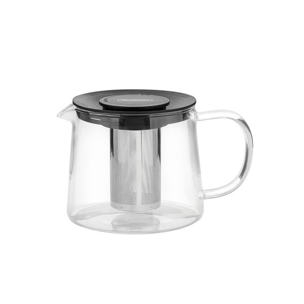 Tramontina 900ml glass and stainless steel teapot with infuser