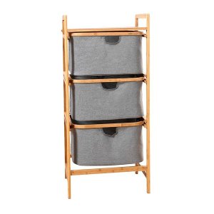 Heartdeco Bamboo Dresser Storage Unit with Sliding Drawers