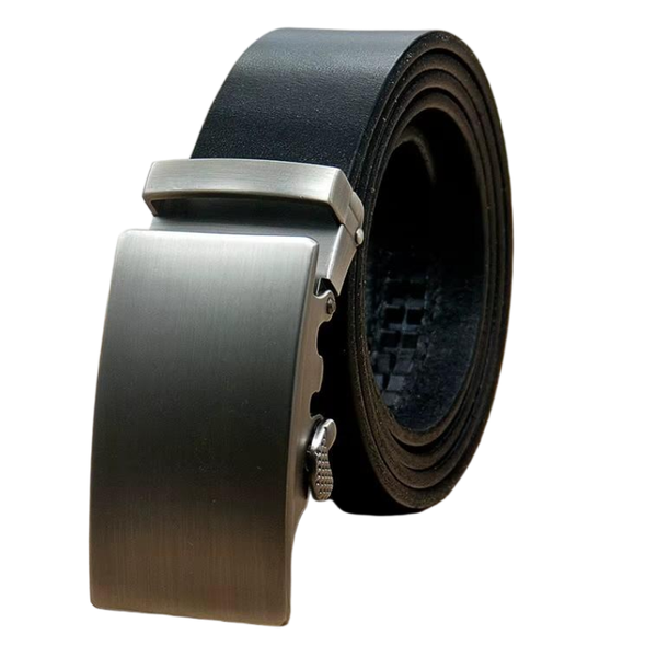 IPSTYLE Men Leather Belt Automatic Buckle Belt No Hole Belt Jeans Belt