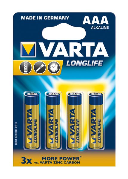 Varta AAA Longlife Batteries - 4 Pack