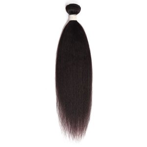 100% Brazilian Human Hair Natural Black Kinky Straight Hair Bundles 12 Inch