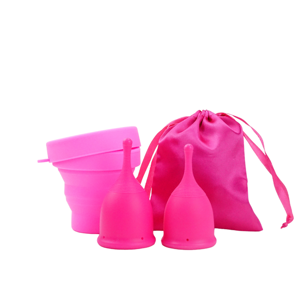 IcyCatalog Small And Large Menstrual Cup Set With Sterilizer Cup