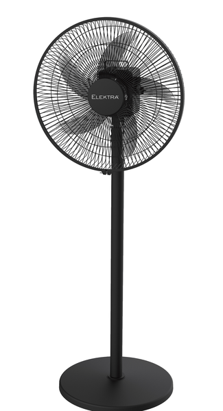 Elektra Rechargeable Stand Fan - Portable, Adjustable, Oscillating, 3-Speed