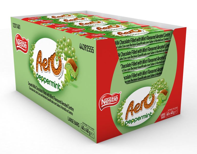 Nestlé Aero Peppermint Chocolate Bars 40g (Pack of 40)